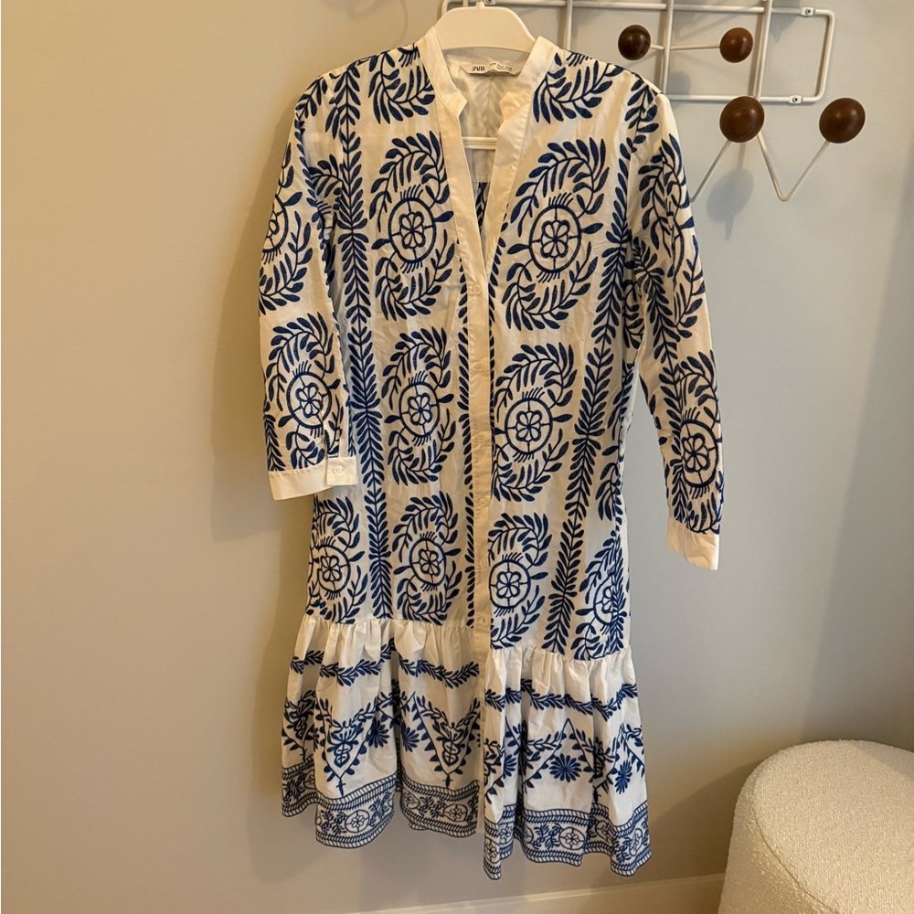 Blue and White Zara dress